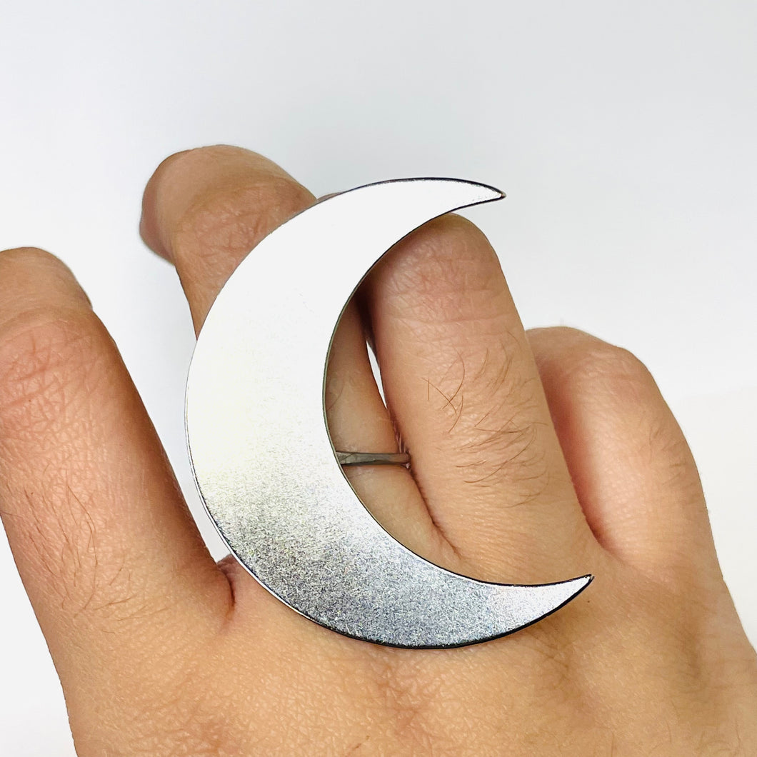 Crescent Moon Statement Ring