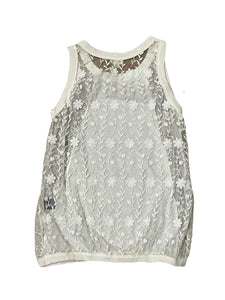 Floral Lace Back Tank Top