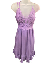 Load image into Gallery viewer, Lavender Lace and Hanky Hem Summer Dress
