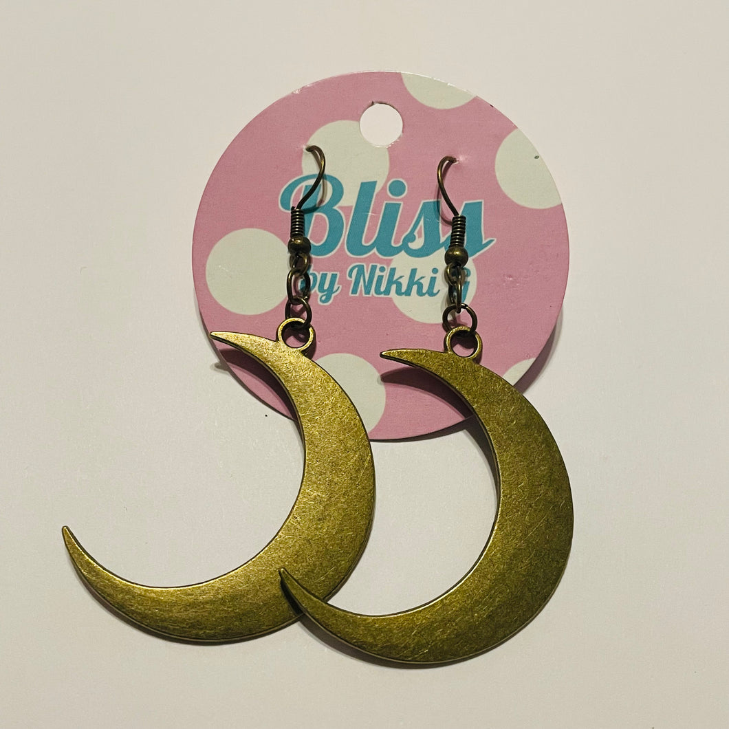 Metal Crescent Moon Earrings- More Styles Available!