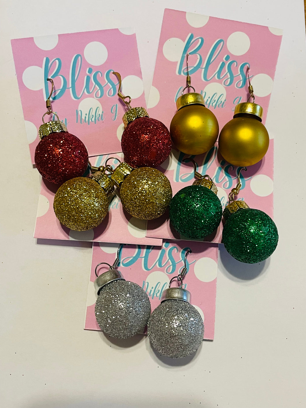 Mini Christmas Ball Earrings- More Styles Available!
