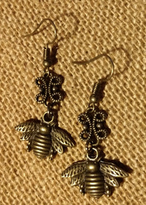Bronze Bee Earrings