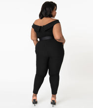 Load image into Gallery viewer, Black Off-Shoulder Gillian Jumpsuit
