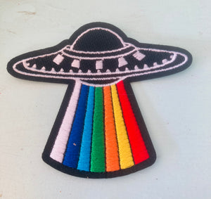 Rainbow Alien Abduction Patch