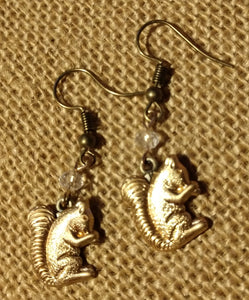Brass Squirrel Earrings