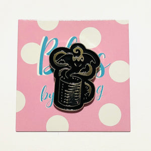 Bat Steam Coffee Mug Enamel Pin