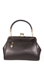 Load image into Gallery viewer, Black Lockwood Bow Kisslock Purse
