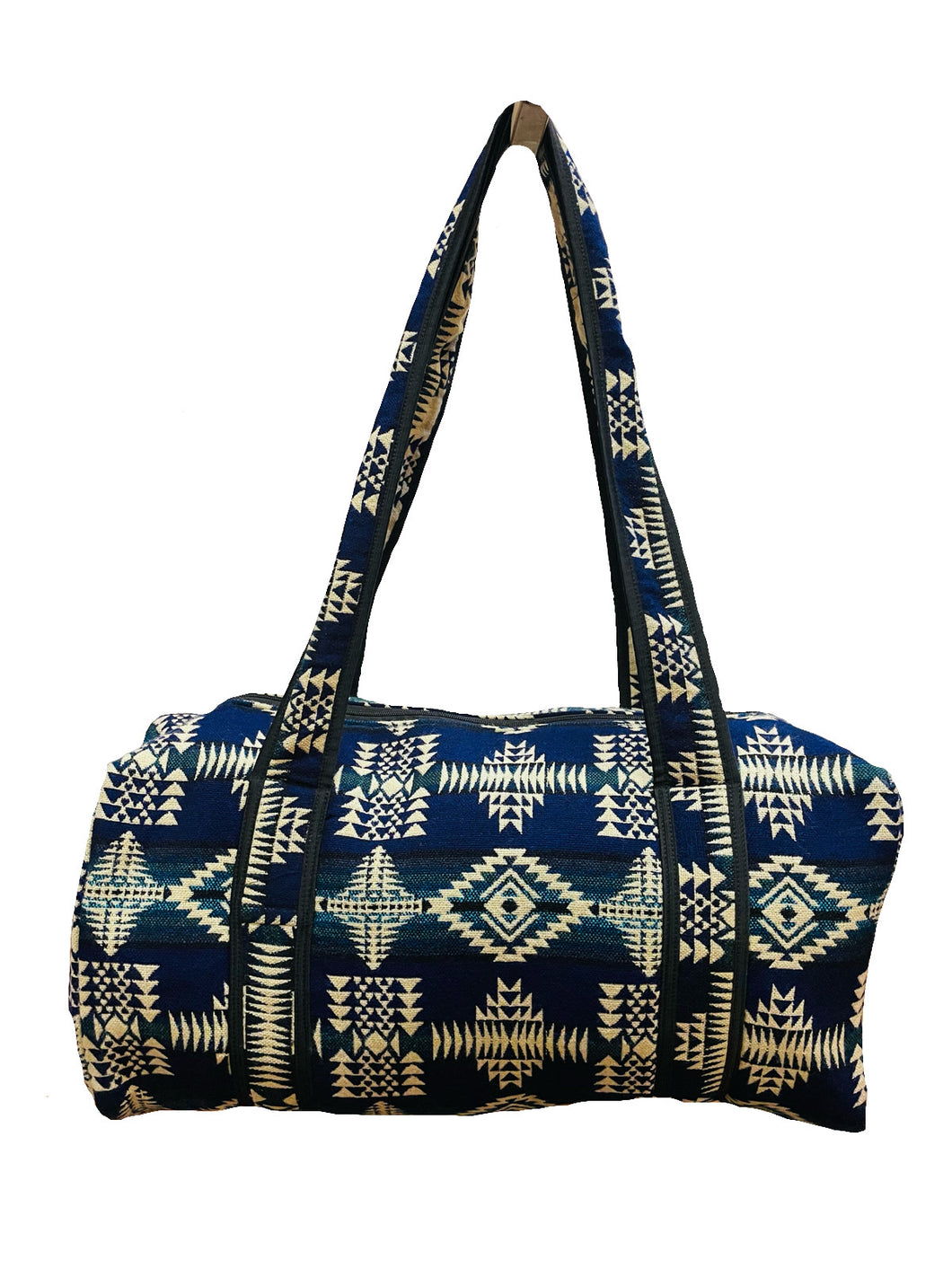 Sapphire and Turquoise Woven Mini Duffel Bag