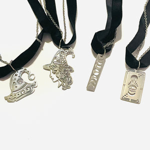 Silver Filigree Charm Choker Necklaces- More Styles Available!