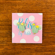 Pastel Cacti Stud Earrings