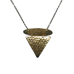 Hammered Metal Triangle Necklace