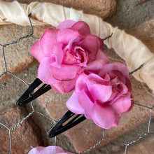 Load image into Gallery viewer, Mini Rose Hair Clips Set Of 2

