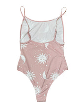 Load image into Gallery viewer, Moon and Sun Print Blush Pink Bodysuit
