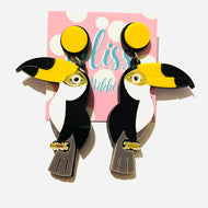 Toucan Acrylic Statement Earrings