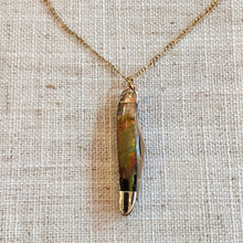Load image into Gallery viewer, Double Blade Mother of Pearl Miniature Pocket Knife Necklace
