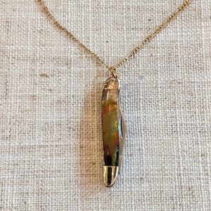 Double Blade Mother of Pearl Miniature Pocket Knife Necklace