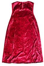 Load image into Gallery viewer, Burgundy Lace and Velvet Sleeveless Dress
