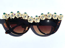 Load image into Gallery viewer, Floral Decorated Cat Eye Sunglasses- More Colors Available!
