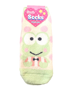 Keroppi Polka Dot Fuzzy Ankle Socks