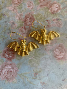 Winged Bat Earrings