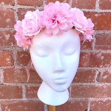 Load image into Gallery viewer, Carnation and Rose Flower Crown- More Styles Available!
