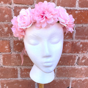 Carnation and Rose Flower Crown- More Styles Available!