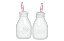 Load image into Gallery viewer, Hello Kitty Mini Ceramic Milk Jug with Straw
