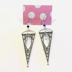 Ankh and Triangle Statement Earrings