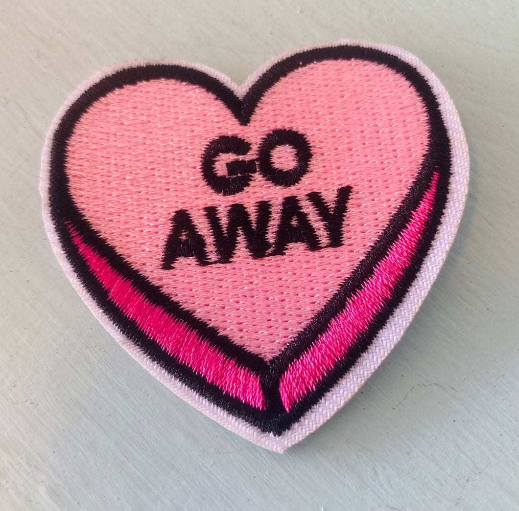 Go Away Candy Heart Patch
