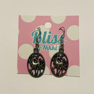 Unicorn Cameo Charm Earrings