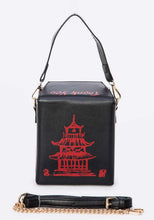 Load image into Gallery viewer, Black Chinese Take Out Box Purse
