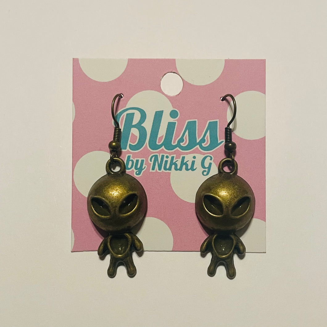 Alien Friend Charm Earrings