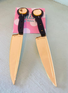 Killing Knife Acrylic Statement Earrings- More Colors Available!