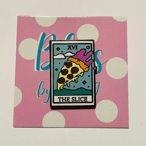 "The Slice" Pizza Tarot Card Enamel Pin