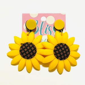 Sunflower 3D Statement Earrings