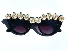 Load image into Gallery viewer, Floral Decorated Cat Eye Sunglasses- More Colors Available!
