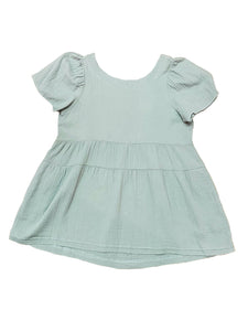 Sage Tiered Babydoll Mini Dress