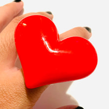 Load image into Gallery viewer, Big Red Heart Acrylic Statement Ring
