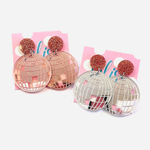 Load image into Gallery viewer, Shiny Disco Ball Acrylic Statement Earrings- More Styles Available!
