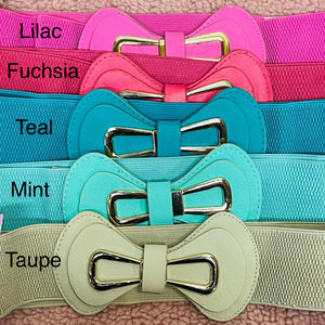 Wide Bowed Elastic Belt- More Colors Available!