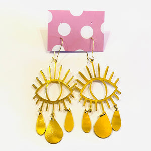 Crying Eyes Statement Earrings