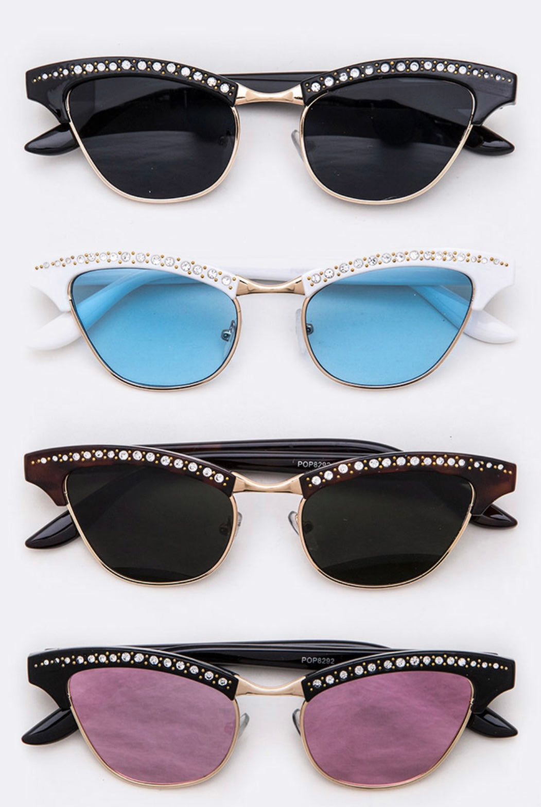 Bling Studded Cat Eye Sunglasses- More Styles Available!