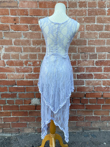 Lavender Lace Sheer Hanky Dress