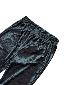 Black Velvet High Waist Bell Bottom Pants