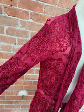 Load image into Gallery viewer, Red Beaded Crinkle Kimono
