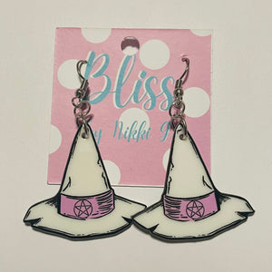 Pastel Pink and White Coven Vibes Statement Earrings- More Styles Available!