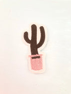 Saguaro Cactus in Pink Pot Mini Patch