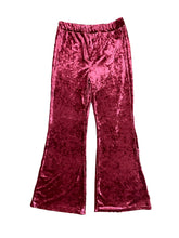 Load image into Gallery viewer, Red Velvet High Waist Bell Bottom Pants
