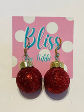 Load image into Gallery viewer, Mini Christmas Ball Earrings- More Styles Available!
