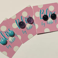 Crystal Round Cabochon Stud Earrings- More Styles Available!